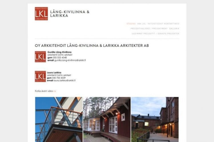 Oy Arkkitehdit Lång-Kivilinna Larikka Arkitekter Ab